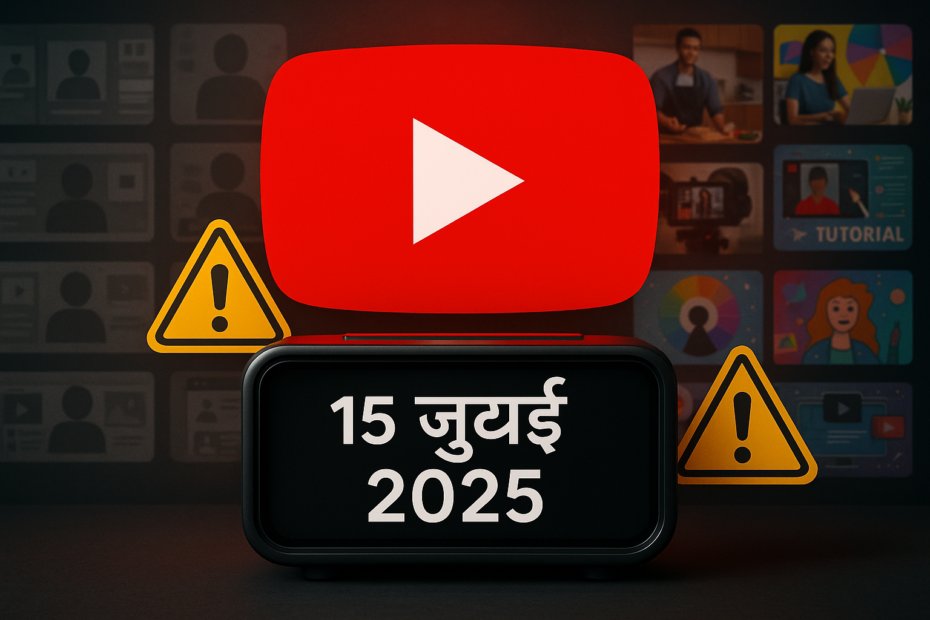 15 जुलाई से बदल रहे हैं YouTube के पैसे कमाने के नियम – जानिए किन चैनलों की कमाई बंद हो जाएगी